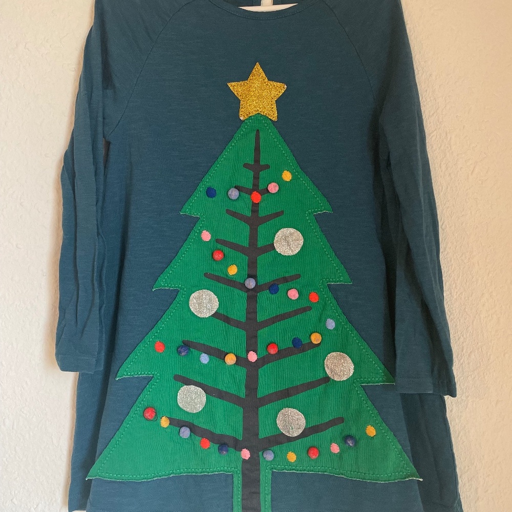 Size 4-5 Mini Boden Christmas Tree Dress